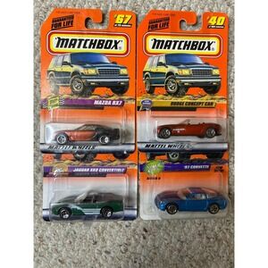 Matchbox Super Cars Mazda RX7 Dodge Concept Corvette Jaguar XJS‎ Lot of 4